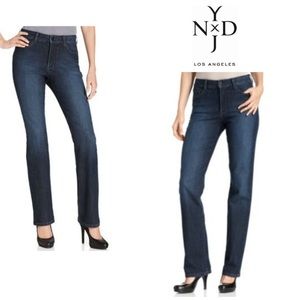 NYDJ Straight Leg Blue Wash Jeans Petite size 4P